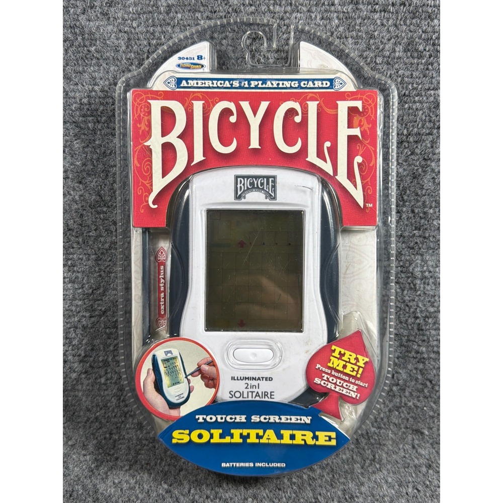 Bicycle Illuminated 2 in 1 Solitaire Touch Screen Handheld Game 2009  NIP
